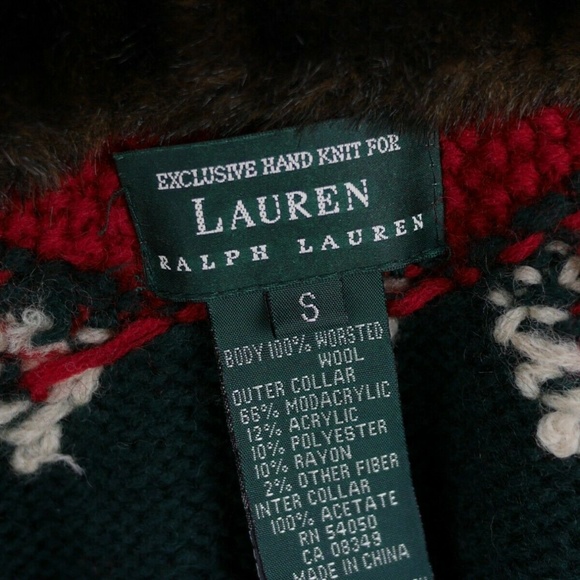 LAUREN RALPH LAUREN Green hand knit wool sweater - Picture 8 of 8